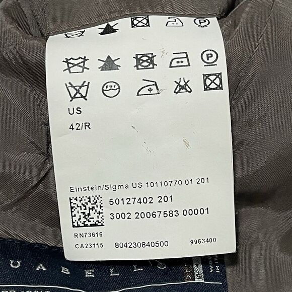 Hugo Boss Blazer Guabello Einstein/Sigma Super 130’s Wool 42R Brown Sport Coat - Picture 7 of 12